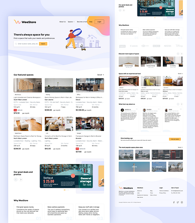 WeeStore Design Web app design landingpage paymentapp productdesign productdetail realestate realestateapp storageapp storagespace ui ui visual user experience ux webapp webdesign