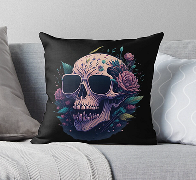 Skull in Bloom brightdesign flowers graphic design skull streetstyle