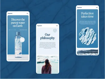 Water Brand Mobile Website branding design e commerce website ecommerce ecommerce website graphic design interaction design interface marketing mobile mobile screens mobile website ui user experience user interface ux water web design web marketing website