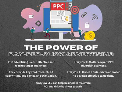 Pay Per Click Advertising digitalmarketing digitalmarketingagency digitalmarketingservices facebookads krazylowllc payperclick ppc ppcadvertising ppcmarketing ppcservices seo smm socialmediamarketing websitedesign