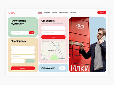 Nova Post – redesign concept concept design figma interface landing post website redesign typography ui user experience ux uxui