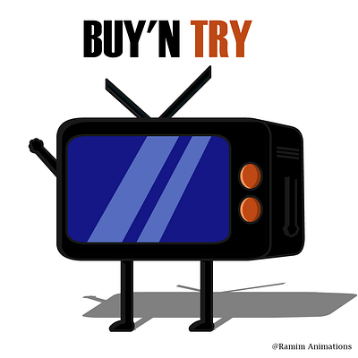 BUY'N TRY logo app branding design graphic design illustration logo typography ui ux vector