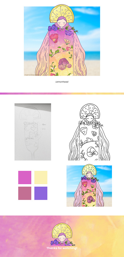 Lemonhead artwork digital art drawing graphic design illustration lineart