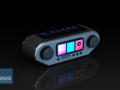 Retro Inspired Touchscreen Smart Assistant 3d 3d design 4k cad design product design render solidworks