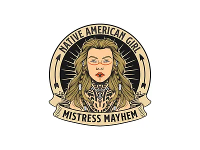 Logo For Mistress Mayhem branding design graphic design illustration ilustractor logo tshirt ui vector vintage