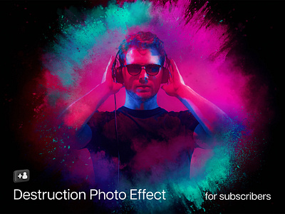 Destruction Photo Effect acid action bright download dynamic effect explosion filter fusion neon particles pixelbuddha psd vivid