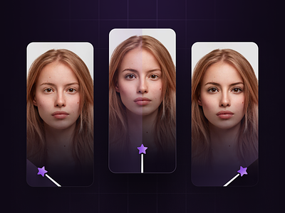 Retouch: Before and After Animation after ai animation app before dark effect magic photo animation photo editing photo transition purple shiny transition