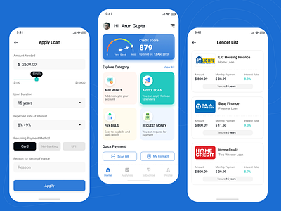 Finance Mobile App app credit design finance graphic design illustration logo score ui uiuxdesign ux website website design
