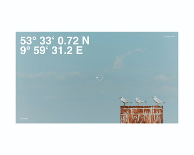 53° 33‘ 0.72 N 9° 59‘ 31.2 E | digital design design challenge figma design graphic design hamburg helvetica poster design sea gulls simple design simplistic timeless design typedesign typography ui design ux design vintage design web design