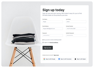 DailyUI #001 - Sign Up design figma hierarchy typography ui ux