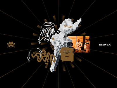 GEEK EX — Design Elements 3d 3d graphics brand design brand identity case study conference graffiti logo marketing party photostyle website
