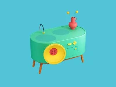 The spaces 3d furniture 3d illustration 3d model 3d sound design cinema 4d model illustration