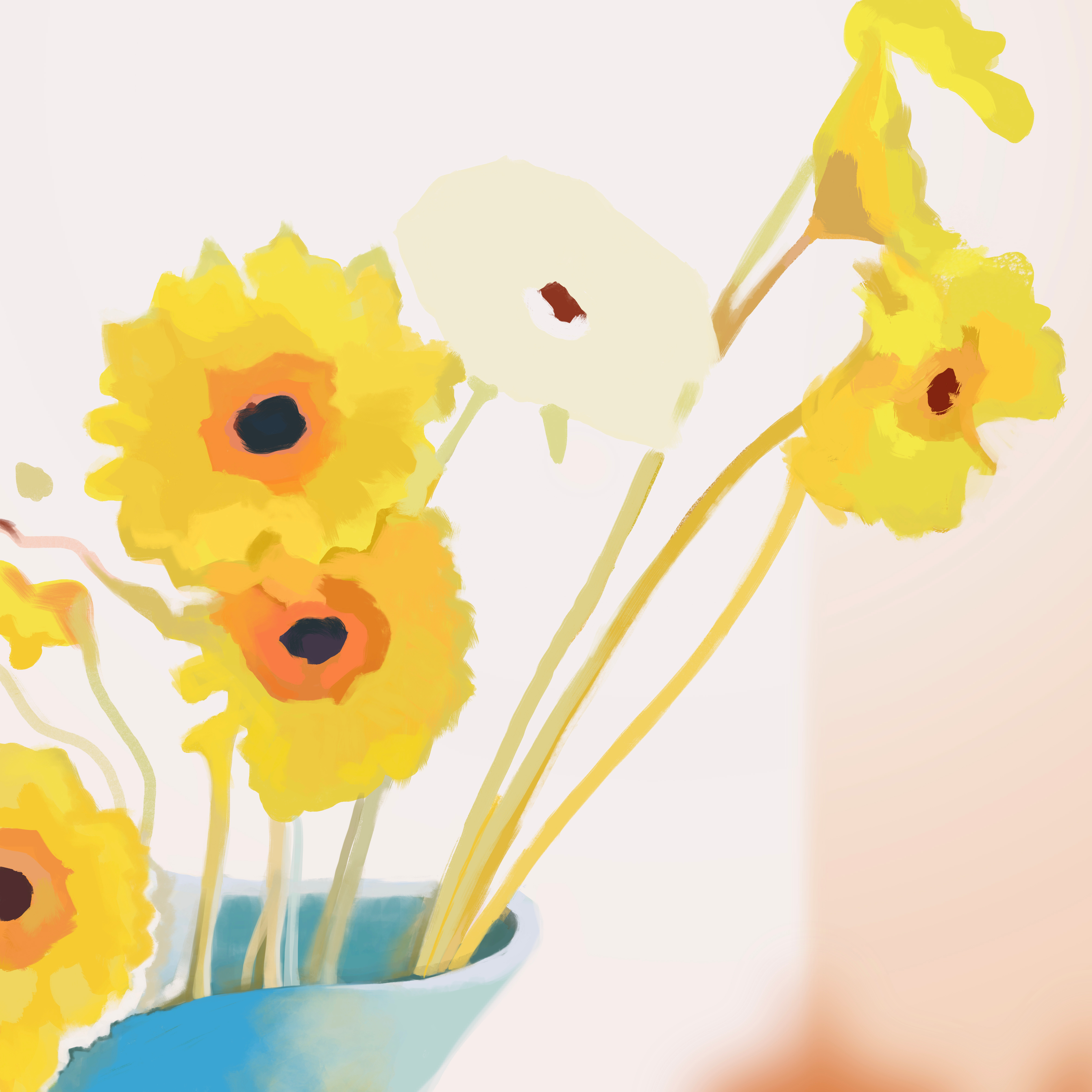 Stolen beauty digital art flowers illustration