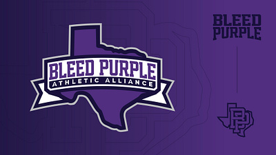 Bleed Purple Athletic Alliance branding graphic design illustration logo nil sports vector