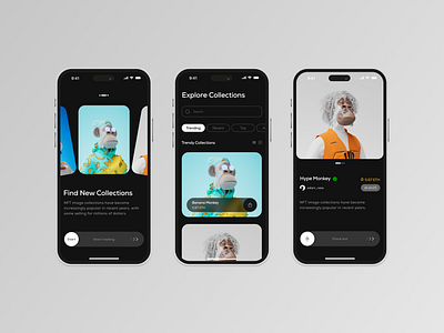NFT App Design app design nft nft app nft market ui uiux