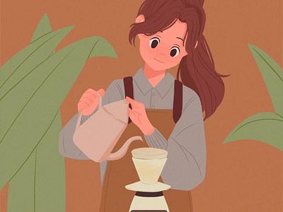 make coffee illustration