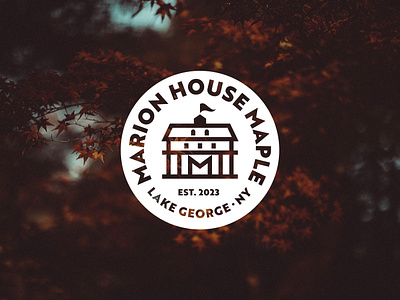 Marion House Maple Logo & Packaging brand branding food and beverage graphic design house logo label label design logo logo design maple syrup minimal package design packaging syrup