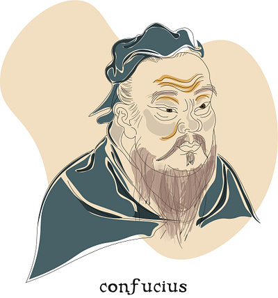 Confucius confucius graphic design illustration line art philosopher