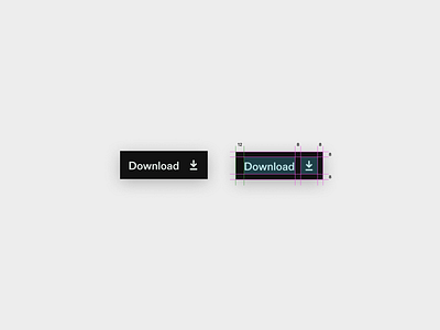 Optically Aligned Buttons button cta design system download icon icons product design