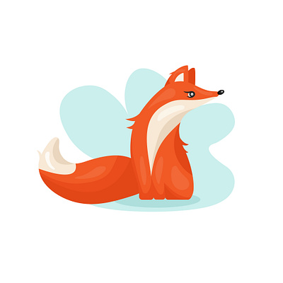 Cute cartoon fox animal art cartoon cute decoration design fox graphic design illustration logo modern print trend ui