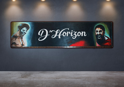 Wall Art for "D'Horizon Cafe" at Lucknow digital art studioo interior art interior decor art interior design lucknow wall art wall decor wall painting