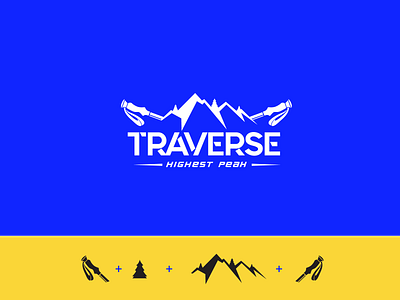 Traverse branding design geometry graphic design illustration logo minimal shape typography vector