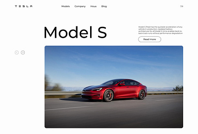 Tesla site redesign - ux/ui design landing ui ux web