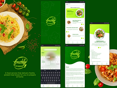 Freshly Dropped app app branding delivery design graphic design green logo mobile mobile app modern ui ux