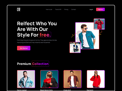 Fashion Web Site Design: Landing Page about us branding design e commerce fashion fashion web fashion website header hero section home page landing landing page ui uiux web header web page webpage
