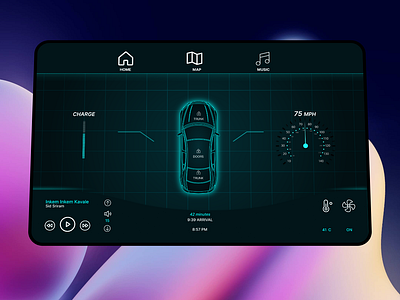 100-Day UI | Day 34 | Car Interface branding dailyui design graphic design illustration logo typography ui ux vector