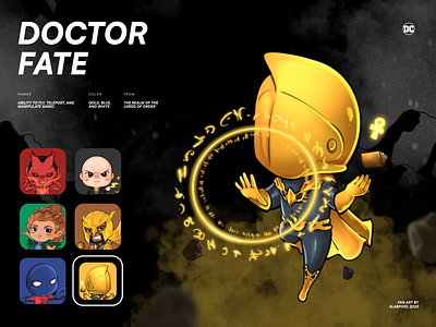 Black Adam's Character 2d animation art artwork character character illustration chibi digital art fan art flat handdrawn hero character illustration illustrator motion motion graphics procreate vector