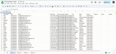 Photographer Leads contact list instagram leads lead generation leads linkedin leads photographer research social media marketing youtube marketing