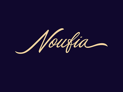 Noufia brushlettering calligraphy classy custom design flow handwritten illustration lettering logo logomaker logotype personal script signature sophisticated type unique