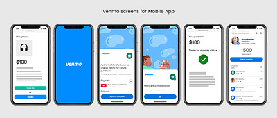 UI design for Venmo mobile app app design mobile app ui ui design