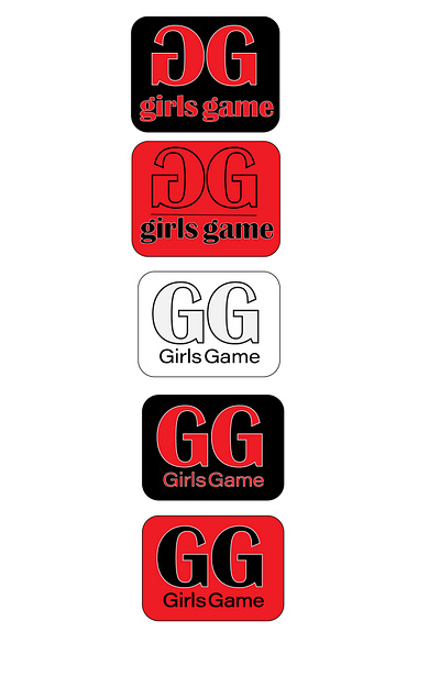 Girls Game TV Logo Options branding graphic design logo