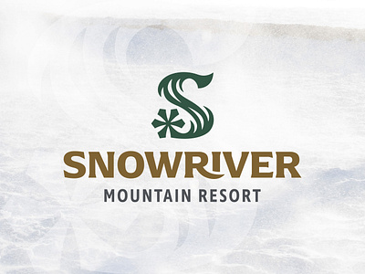 Snowriver Logo & Branding brand branding graphic design logo minimal monogram resort ski ski resort skiing snowflake trademark typography