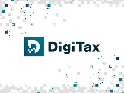 DigiTax Logo & Branding brand guidelines branding case study digital logo financial branding logo design mongram logo monogram techy logo