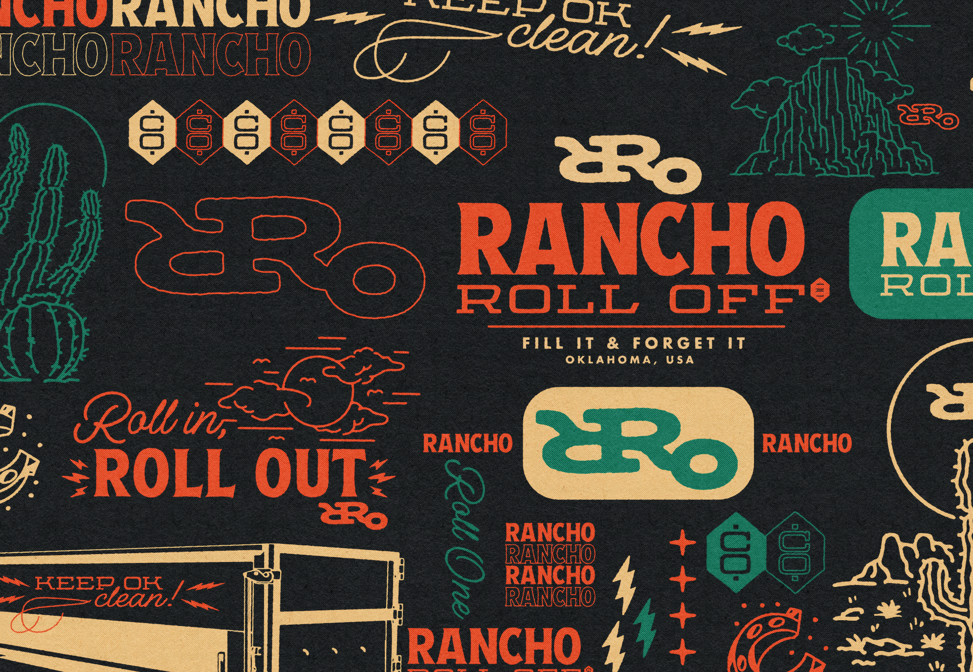 Example of Rancho Roll Off Brand Illustrations