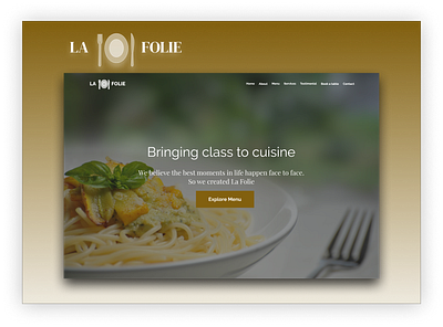 Restaurant Website Design - La Folie 3d adobe xd animation app app design branding design figma food delivery app food website graphic design logo motion graphics restaurant website design sketch typography ui uiux case study ux website design