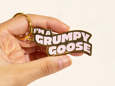 Grumpy Goose Keychain goose grumpy keychain