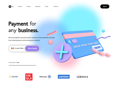 Penny Landing Page Mockup graphic design web development