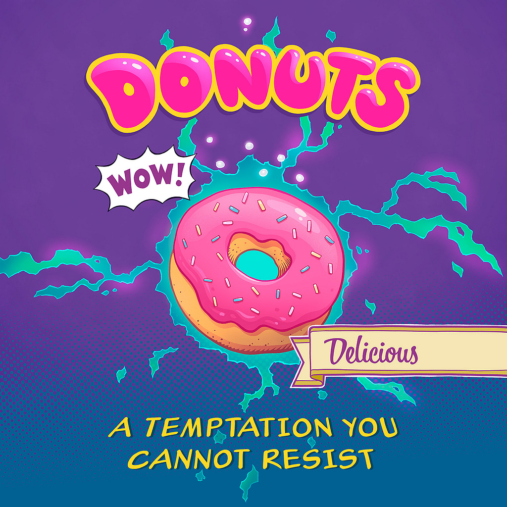 Donut Poster v1 by Laszlo Mayer on Dribbble