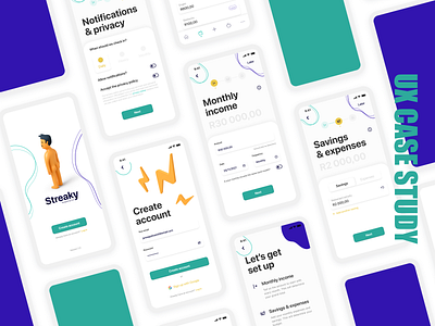 Streaky 🫣 Budgeting Tool 3d animation app branding budgeting concept design design illustration interaction design mobile ui money ui uidesign ux vector