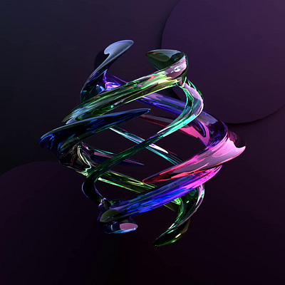 Impressive glass helix! 3d animation blender modeling motion graphics