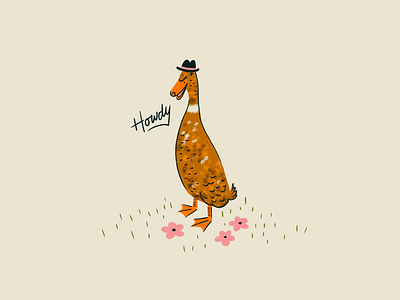 howdy spring duck howdy illustration lettering procreate spring type
