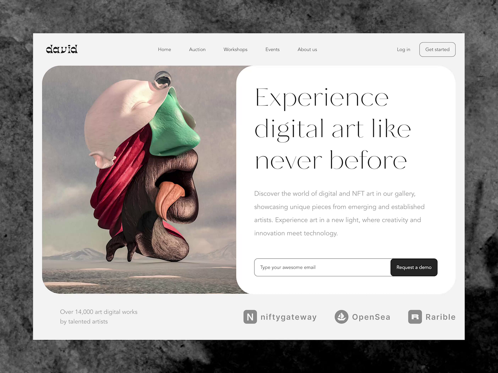 David – digital art museum by 𝕞𝕚𝕜𝕖 on Dribbble