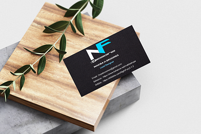NF Designs Logo Business Card Mockup branding design graphic design illustration logo vector