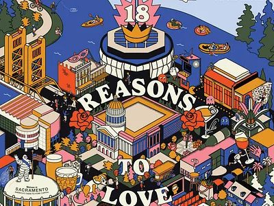 Sacramento Magazine Cover Illustration design digital illustration illustration illustrator sacramento vector