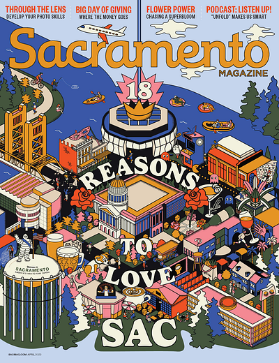 Sacramento Magazine Cover Illustration design digital illustration illustration illustrator sacramento vector