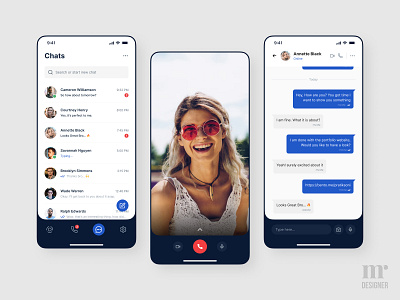 Chat Mobile App - Daily UI 013 app chatapp design dribbble interaction design mobile ui ux